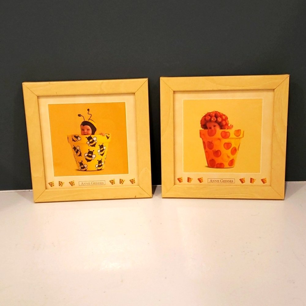 Vintage Anne Geddes Framed Prints ~ Set of 2